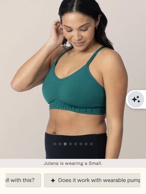 Sublime kindred bravely Teal Nursing and pumping Bra with Adjustable Straps